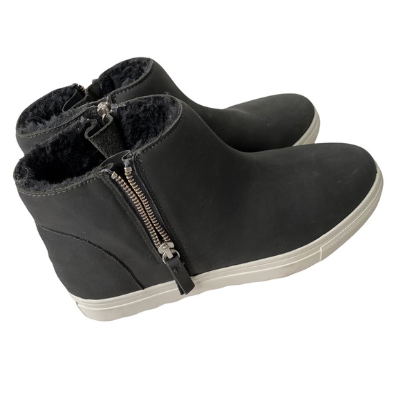 J/Slides Poppy Shearling Leather Booties Zipper Faux Fur Lined Waterproof Size 8 - Picture 9 of 16